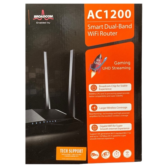 Tenda AC1200 Smart Dual-Band WiFi Router 4K UHD Streaming - Picture 6 of 7